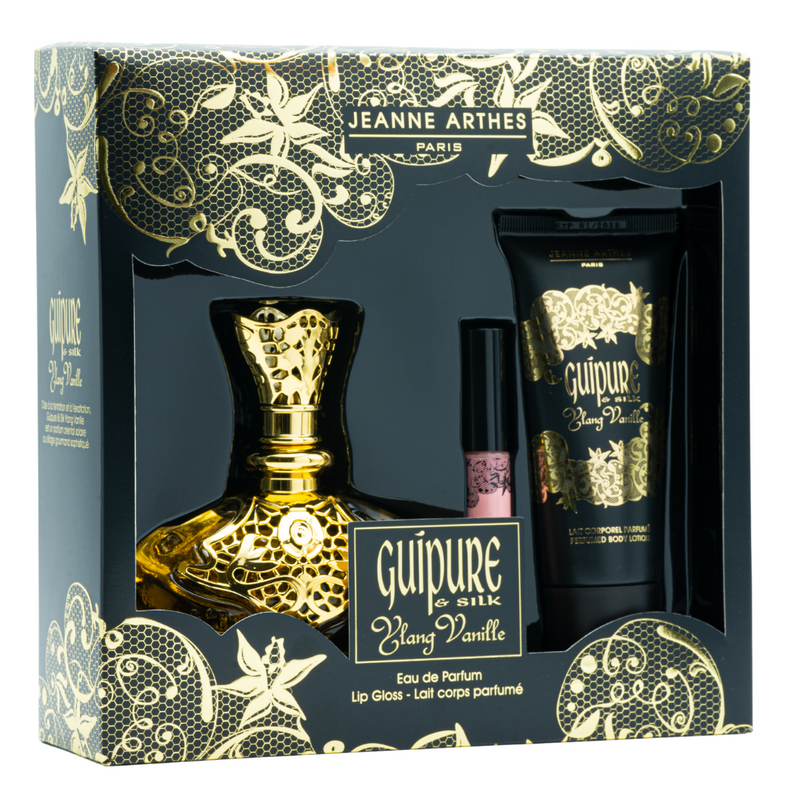 Jeanne Arthes Guipure Ylang Vanille EDP 100ml + B/L 100ml + Lip Gloss –  Prouds PNG