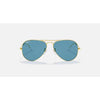 Rayban Aviator Large Metal Legend Gold W/ Polar Blue