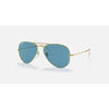 Rayban Aviator Large Metal Legend Gold W/ Polar Blue