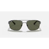 Rayban SHINY GUNMETAL W/ Polar Green