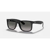 Rayban Justin Rubber Black W/Light Grey Gradient Dark Green