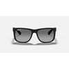 Rayban Justin Rubber Black W/Light Grey Gradient Grey