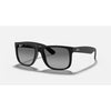 Rayban Justin Rubber Black W/Light Grey Gradient Grey