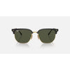 Rayban New Clubmaster Black On Arista W/Green -Pt