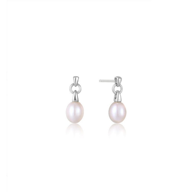 ANIA HAIE PEARL PWR SIL DROP STUDS