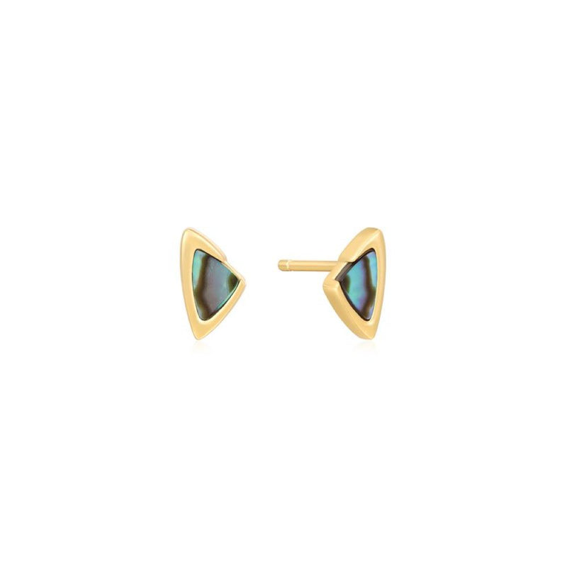 ANIA HAIE TOUGH GLD ARROW ABALONE STUDS