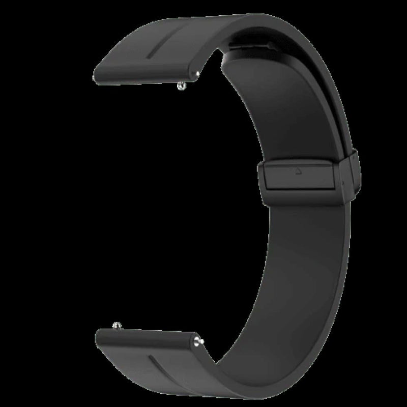 NOISE 22 MM MAGNETIC SNAPON SILICON SMARTWATCH STRAP-  BLACK
