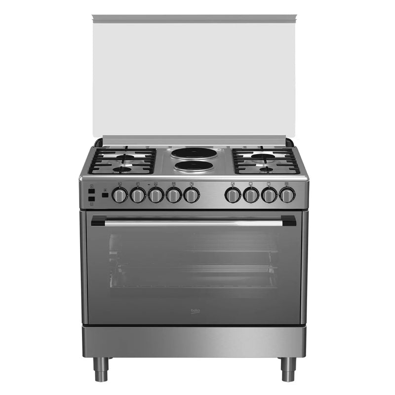 Beko 90cm FS Cooker 4G+2HP Inox GG12120FX – Prouds PNG