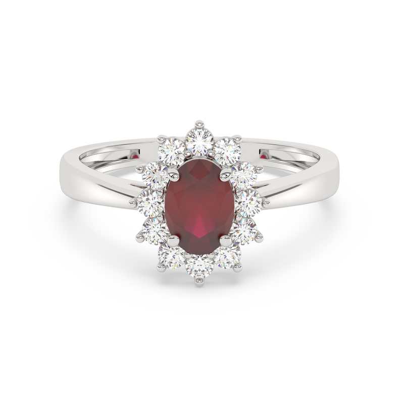 Nirvana 9ct WG 0.40ct Ruby Diamond Ring – Prouds PNG