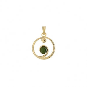 ARIKI JADE PENDANT GOLD PLATED