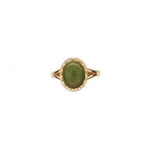 ARIKI JADE RING GOLD PLATED