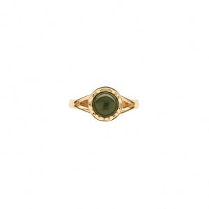 ARIKI JADE RING GOLD PLATED