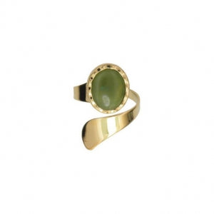 ARIKI JADE RING GOLD PLATED