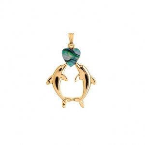 ARIKI PAUA PENDANT GOLD PLATED