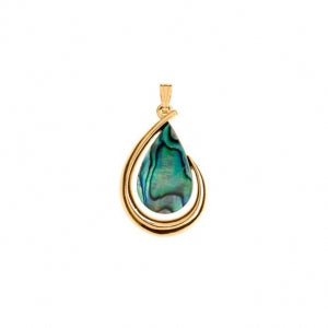 ARIKI PAUA PENDANT GOLD PLATED