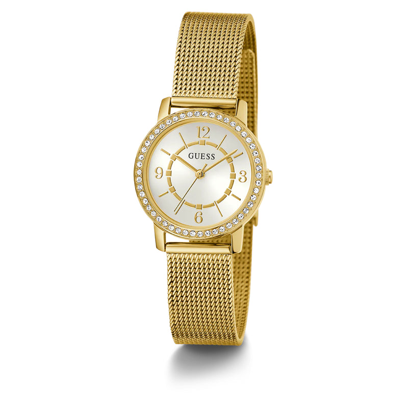 GUESS LADIES MELODY GOLD MESH WATCH