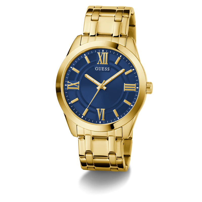 GUESS ELLIOT BLU DL GLD MENS WATCH