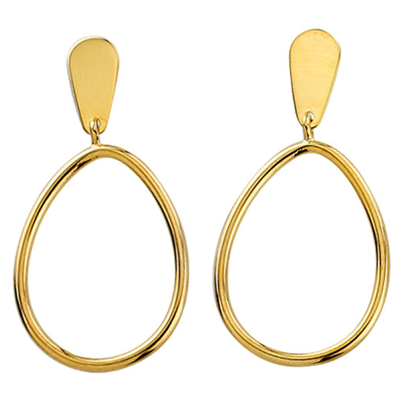 W&D 9ct and Silver Bonded Drop Earrings