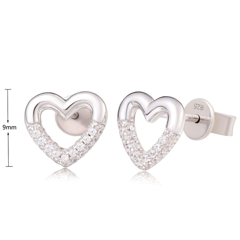 J&T WHITE RHODIUM PLATED EARRING