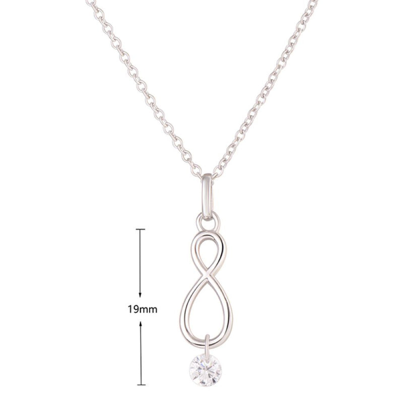 J&T WHITE 4mm RHODIUM PLATED NECKLACE