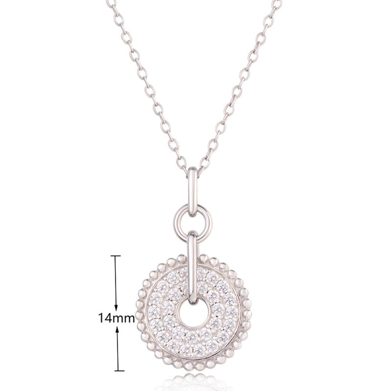 J&T WHITE RHODIUM PLATED SILVER NECKLACE