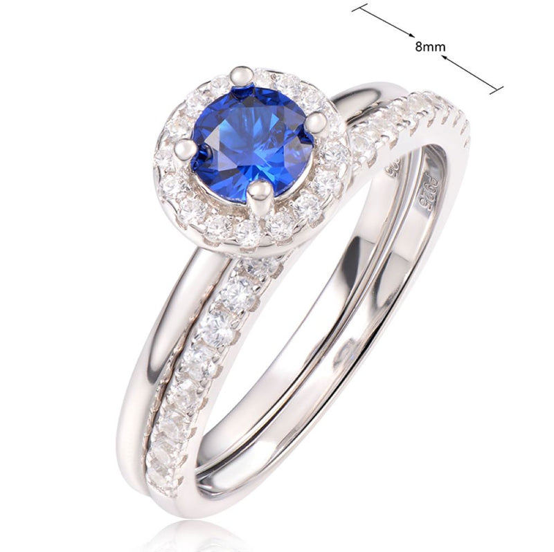 J&T DARK BLUE & WHITE RHODIUM