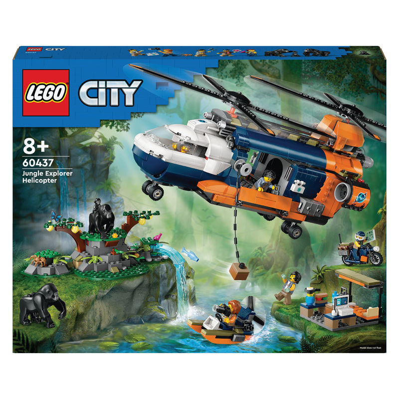 LEGO CITY JUNGLE EXPLORER HELICOPTER AT BASE CAMP