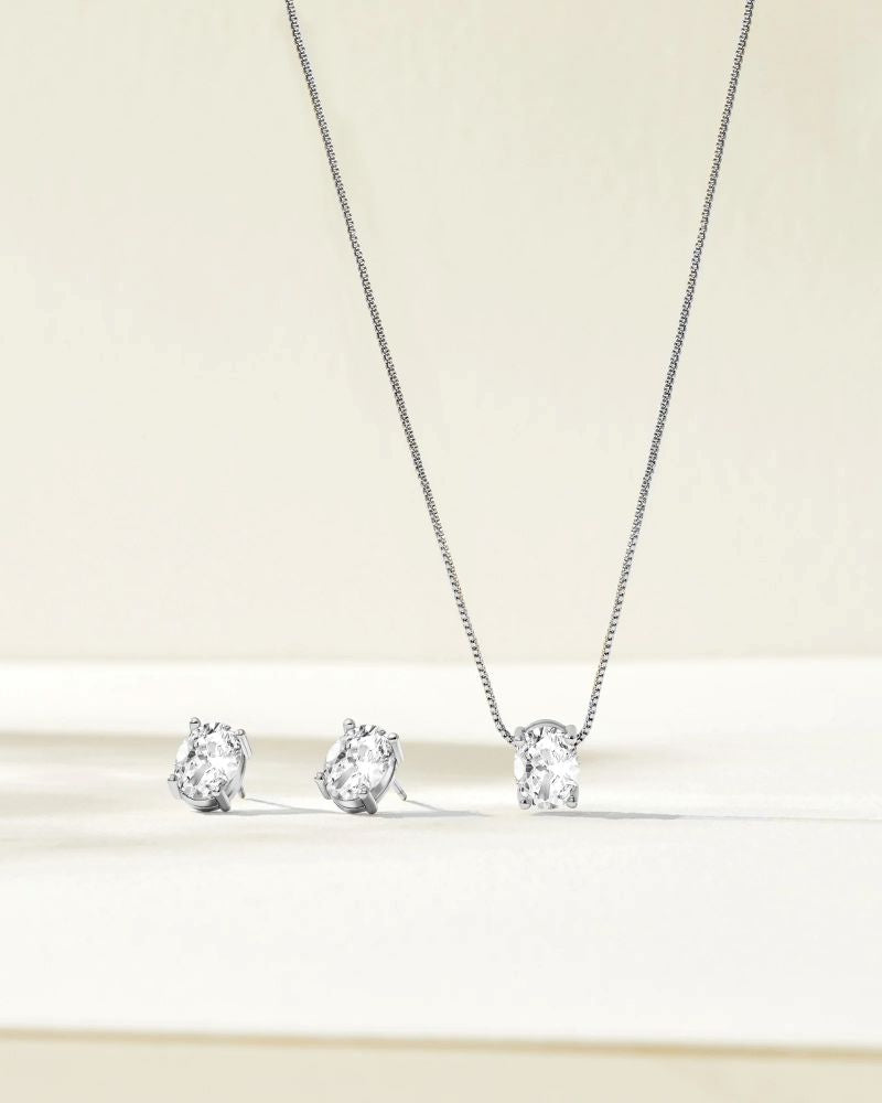 IMI KAROLINA OVAL SILVER SET