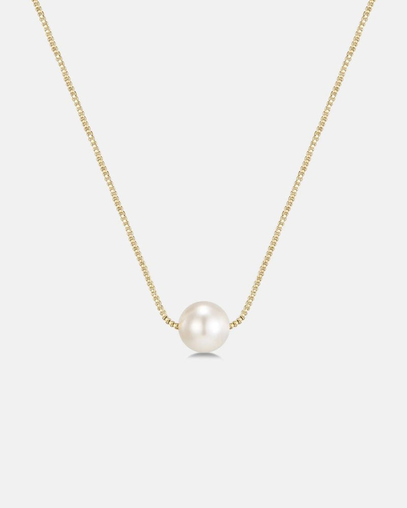 IMI PRETTY IN PEARLS GOLD NECK NECKLACE