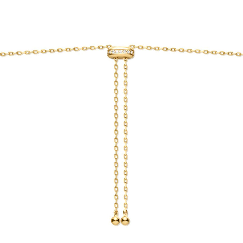 ANIA HAIE #5 DAINTY GLD BEZEL CZ STATION N/L 66CM