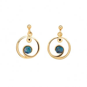 ARIKI PAUA EARRING GOLD PLATED