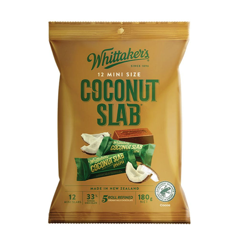 Whittakers Mini Size Coconut Slab 180g(12x15g)