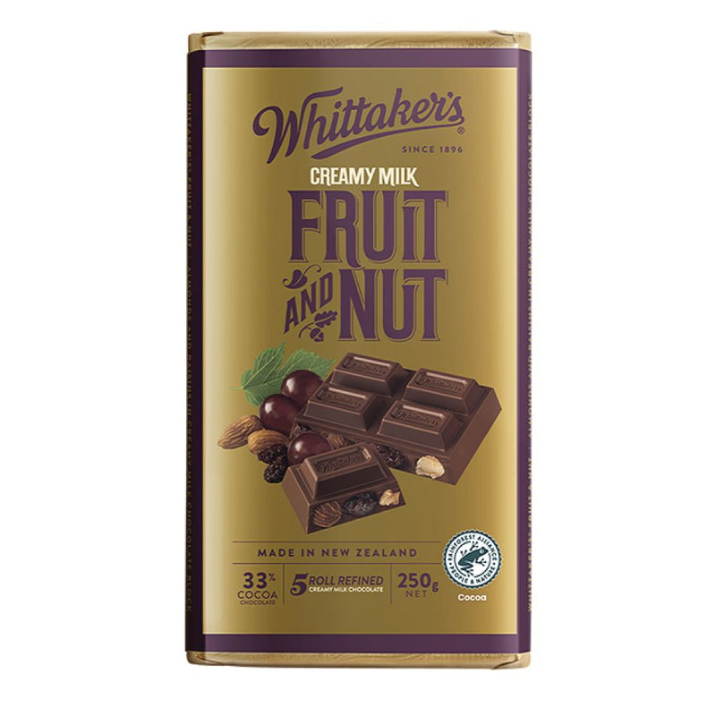 Whittakers Fruit & Nut Block 250gm