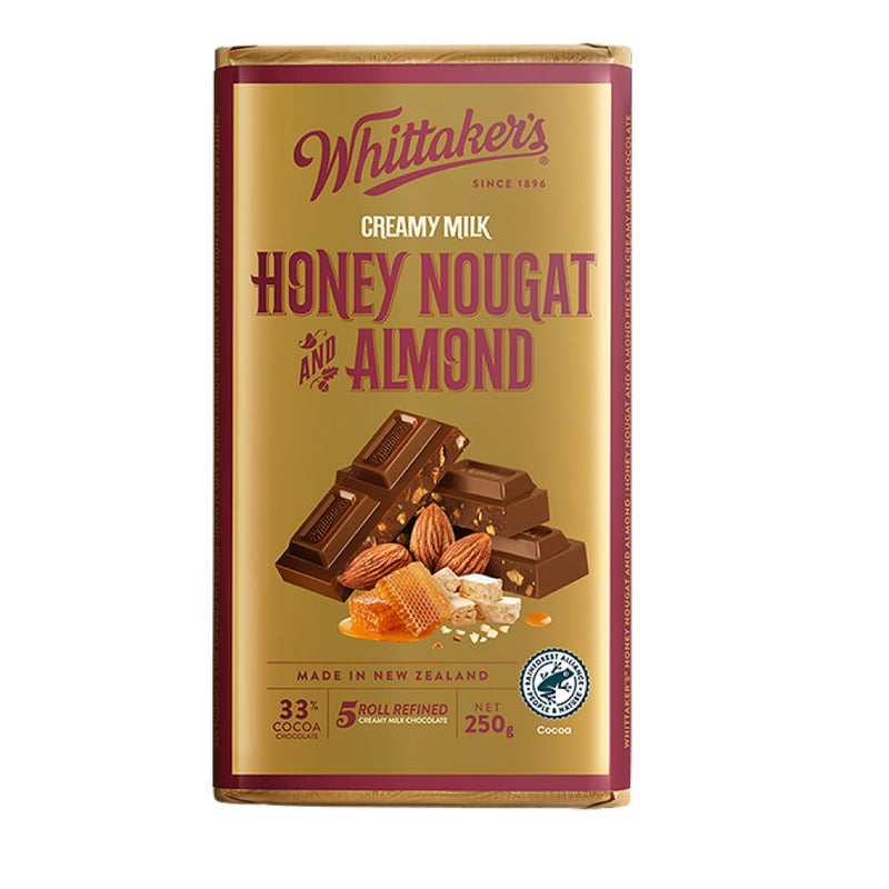 Whittakers Honey Nougat and Almond Block 250g