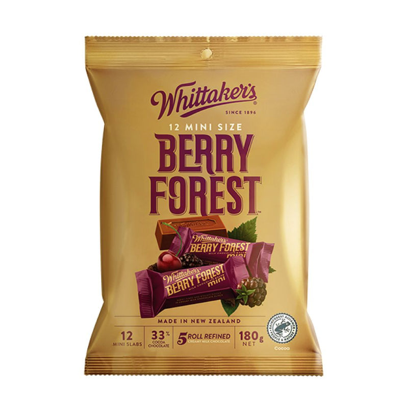 Whittakers Mini Size Berry Forest Slab 180g (12x 15g)