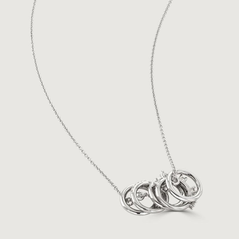 BUCKLEY RHODIUM CRYSTAL HOOP PENDANT