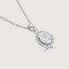 BUCKLEY CLEAR OVAL HALO PENDANT