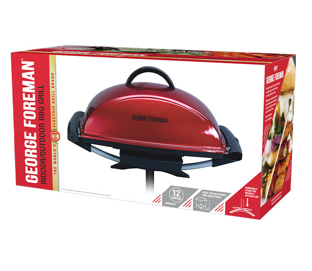 George Foreman Indoor/Outdoor Grill - Red