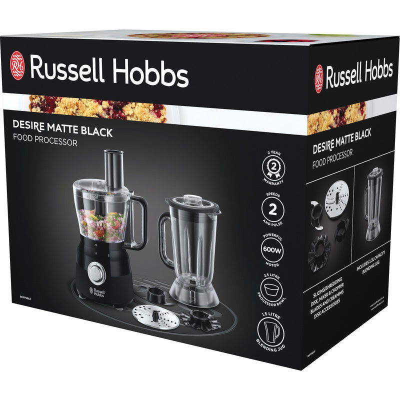 Russell Hobbs Desire Matte Black Food Processor RHFP5BLK