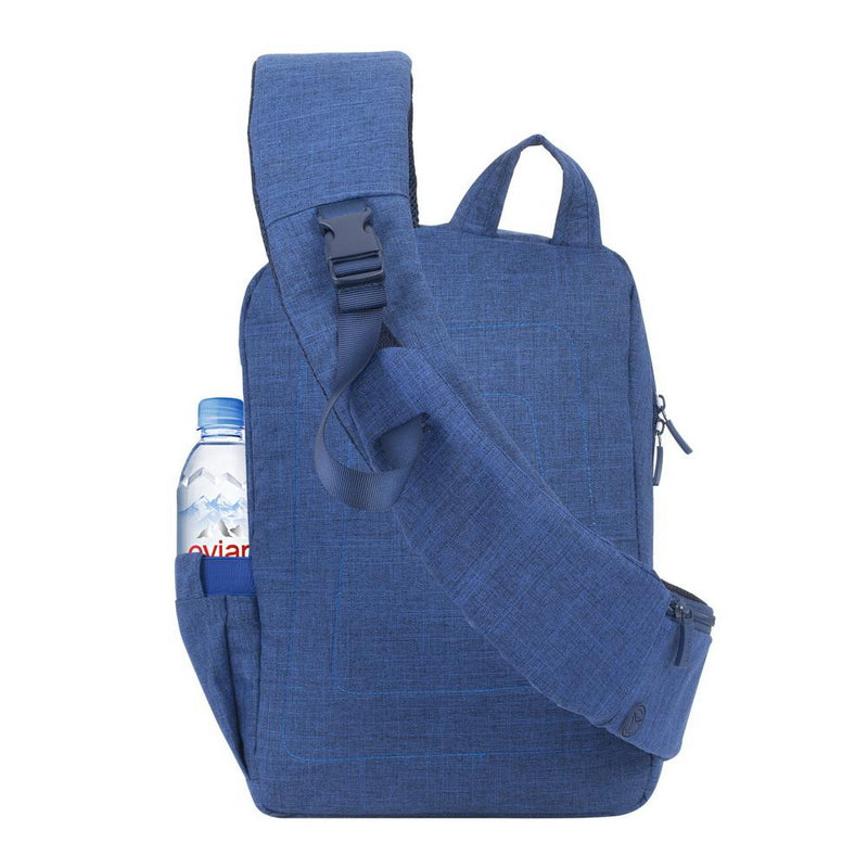 Rivacase Blue Laptop Canvas Sling Backpack 13.3"