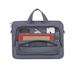 Rivacase Grey Laptop Canvas Shoulder Bag 15.6"