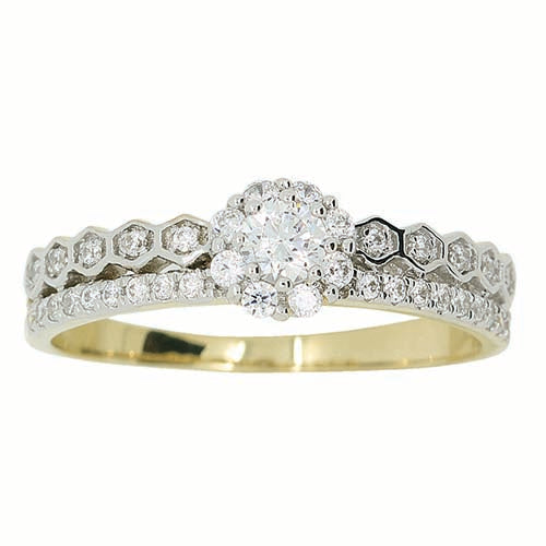 W&D 9ct CZ Ladies Ring
