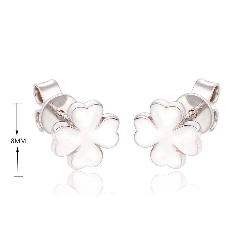 J&T STG Plain Silver/Rhodium Earring