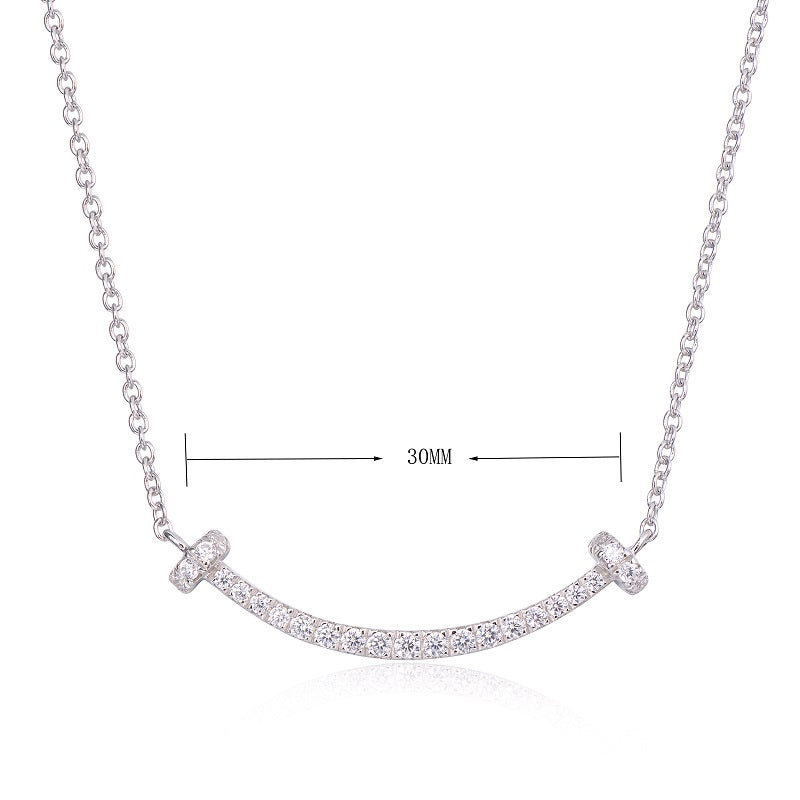 J&T White CZ/Rhodium 41cm