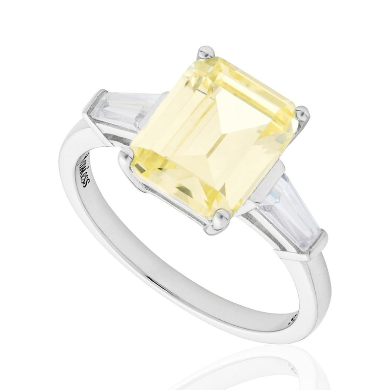 Buckley 925 STG Canary Baguette Tapered Baguette S Ring
